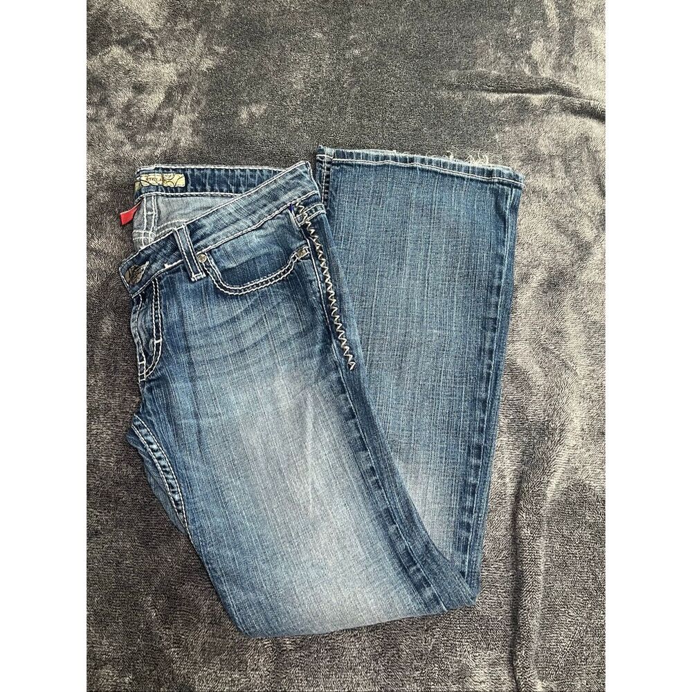 BKE Stella Bootcut Jeans Women’s Size 28 x 31.5 Medium Wash Distressed